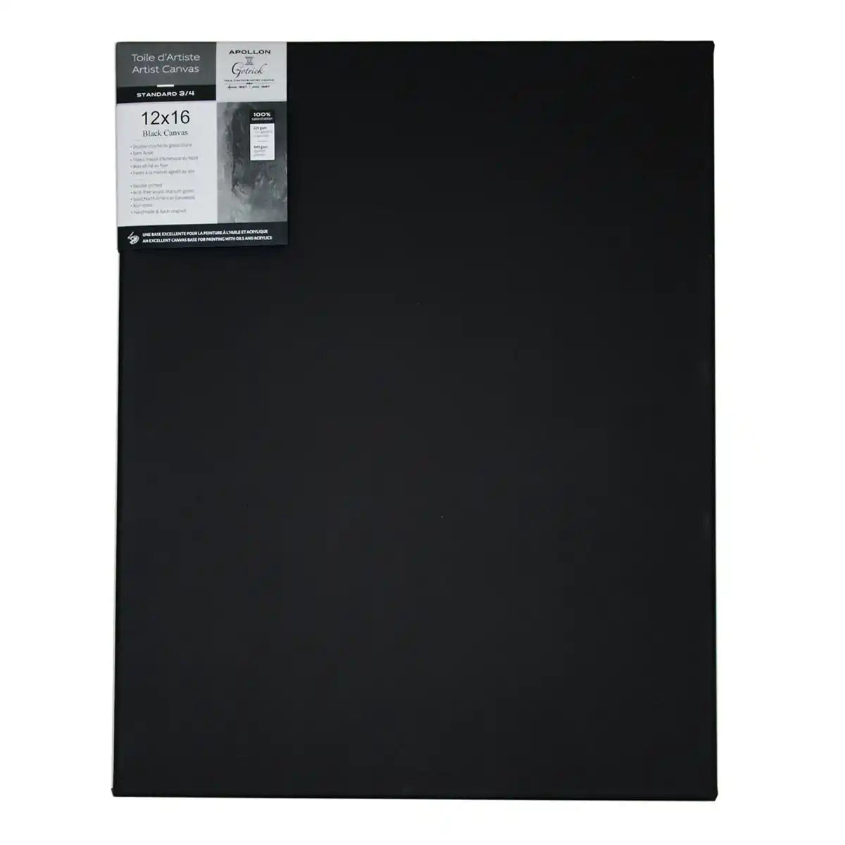 Apollon Gotrick Standard Profile Canvas Black 3/4-inch
