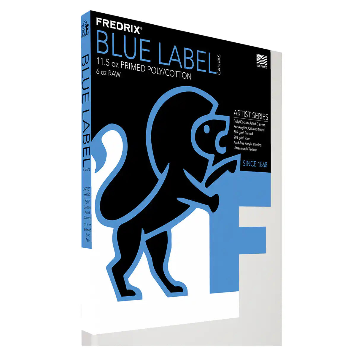 Fredrix Artist Series Blue Label, Ultrasmooth Acrylic Primed Poly/Cotton Canvas, 11.5oz