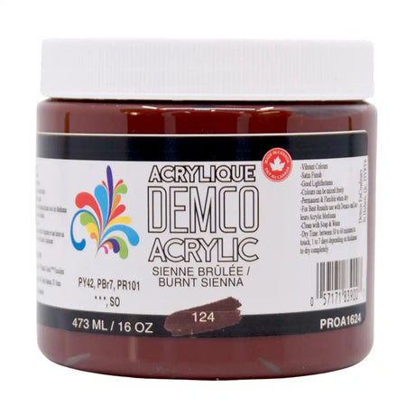 Demco Acrylic Paint 473ml/16oz Jars