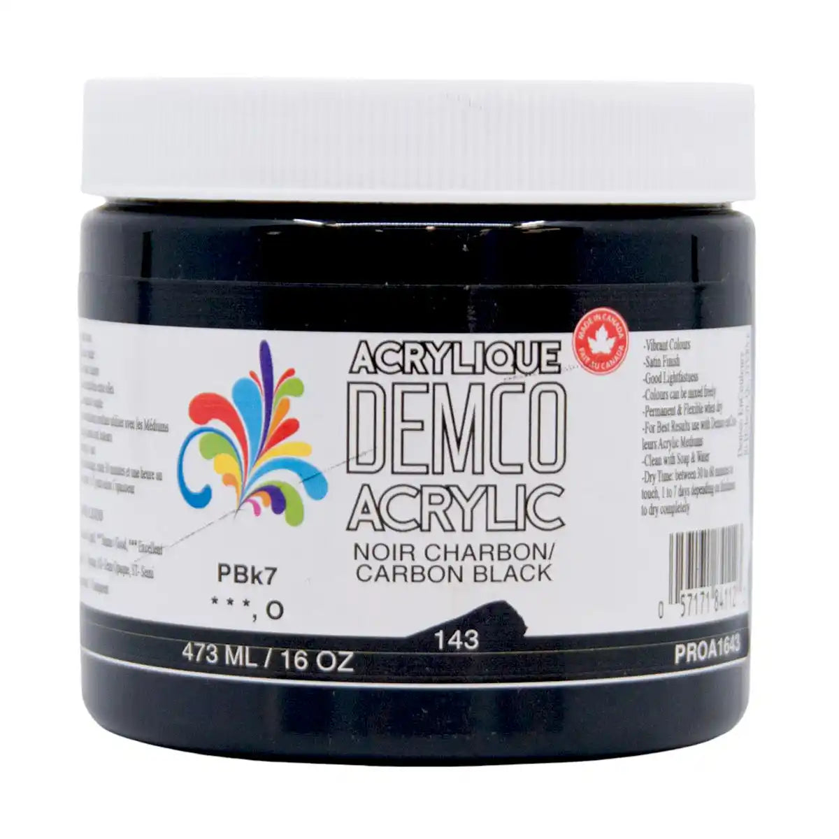 Demco Acrylic Paint 473ml/16oz Jars