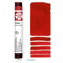 Carmine paint stick with color swatches on a white background