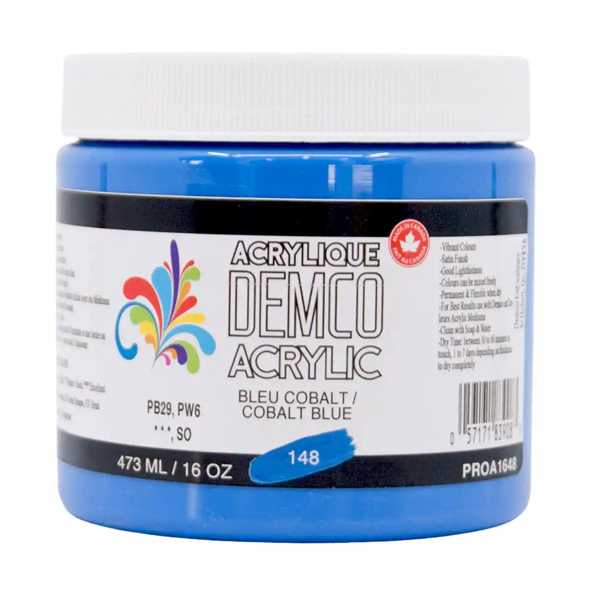Demco Acrylic Paint 473ml/16oz Jars