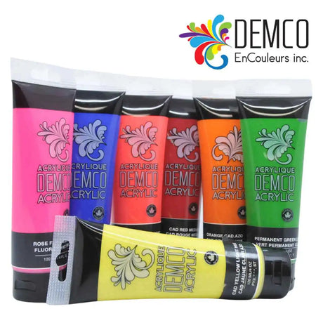 Demco Fluid Acrylic Paint Colours 120ml/4oz Tubes