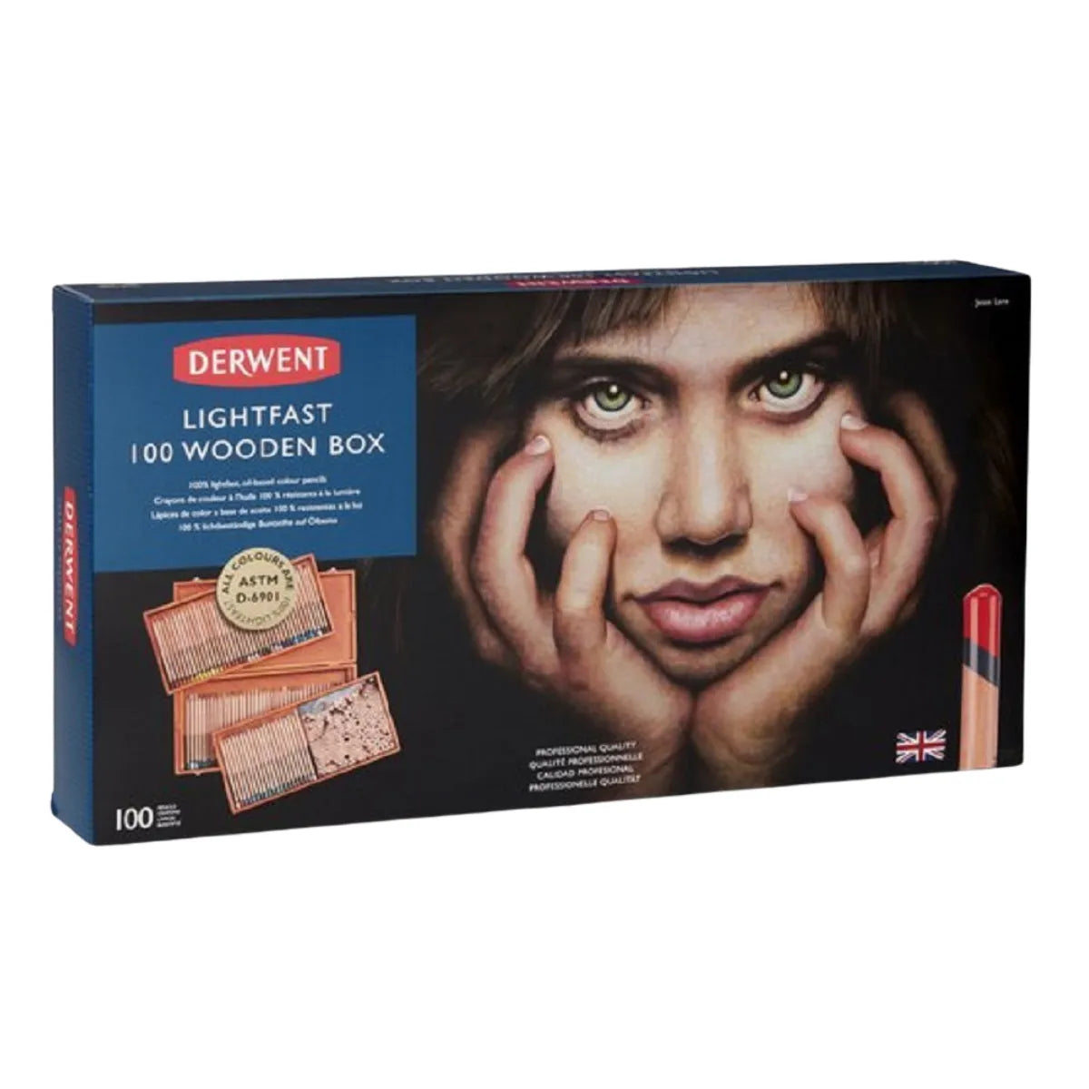 Derwent Lightfast Coloured Pencil Set (100) Wooden Box