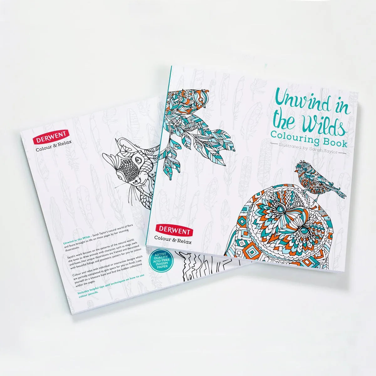 Derwent Unwind In The Wilds Colouring Book (96 Pages)