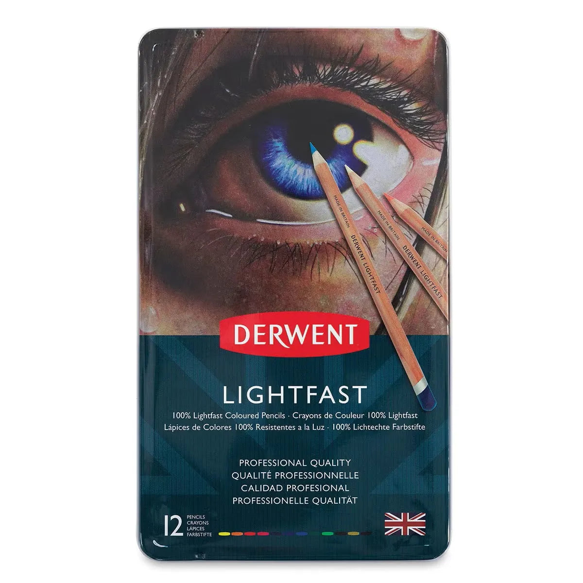 Derwent Lightfast Coloured Pencil Set (12) Tin