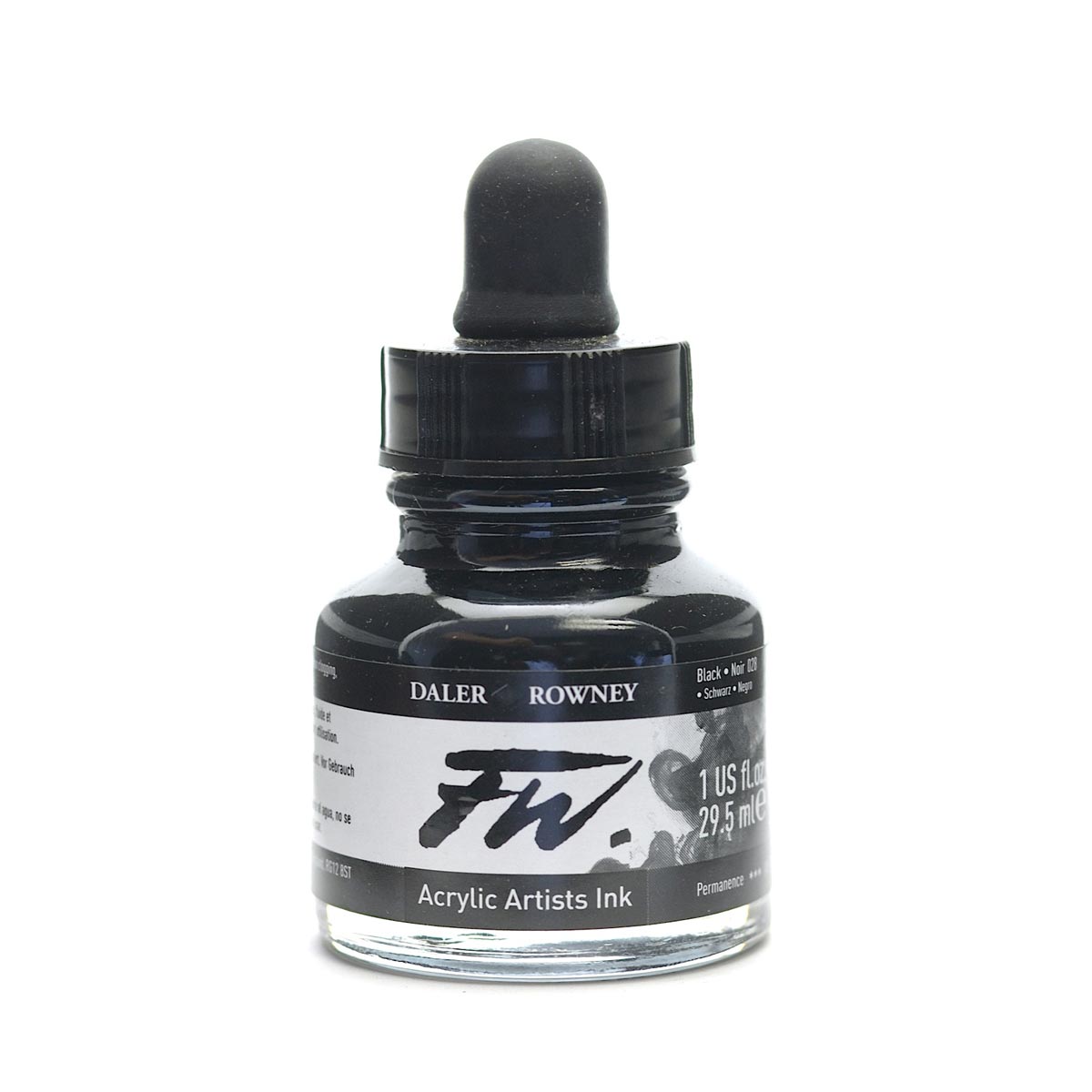Daler Rowney FW Acrylic Black Ink 1 oz