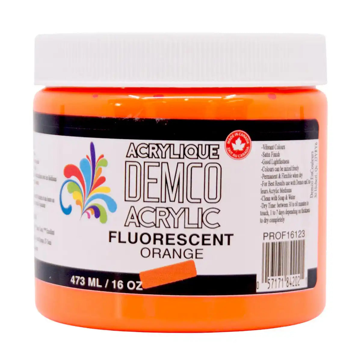 Demco Acrylic Paint 473ml/16oz Jars