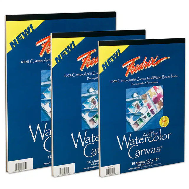 Fredrix Watercolour Pads, Cotton Canvas, 10 Sheets Per Pad