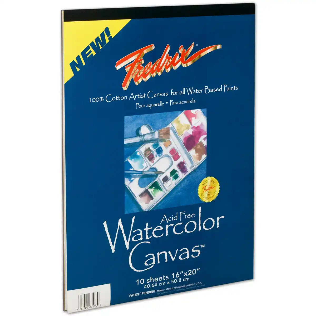 Fredrix Watercolour Pads, Cotton Canvas, 10 Sheets Per Pad