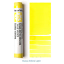 Daniel Smith Hansa Yellow Light watercolor stick with swatches on a white background