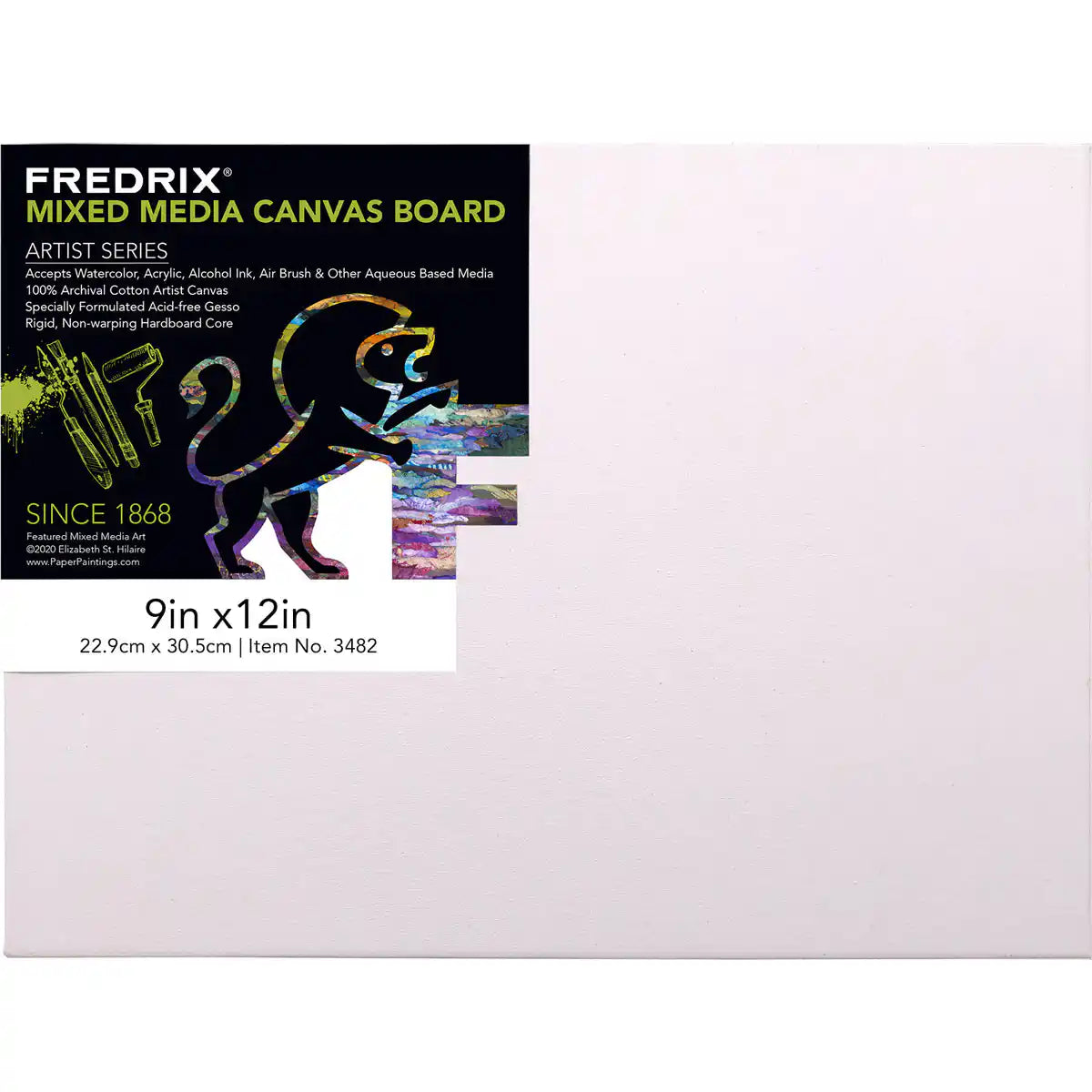Fredrix Mixed Media Canvas Boards, 7.7oz primed, 100% Cotton