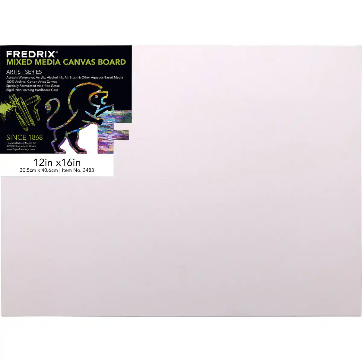 Fredrix Mixed Media Canvas Boards, 7.7oz primed, 100% Cotton