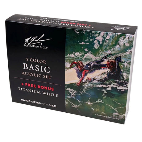 M Graham Acrylic Basic Set  5 Colours