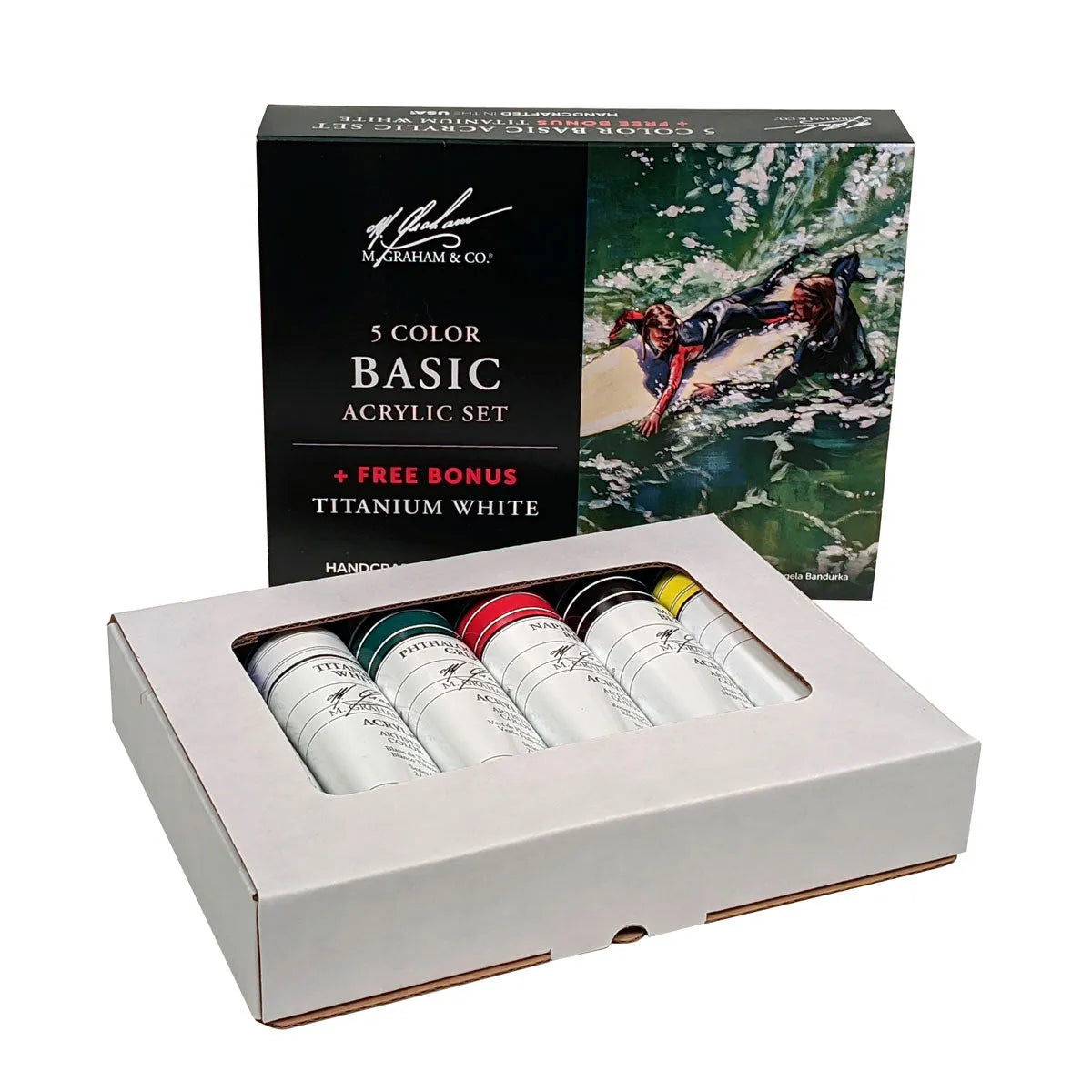M Graham Acrylic Basic Set  5 Colours