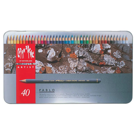 Caran d’Ache Pablo Coloured Pencil Set of 40 Metal Box