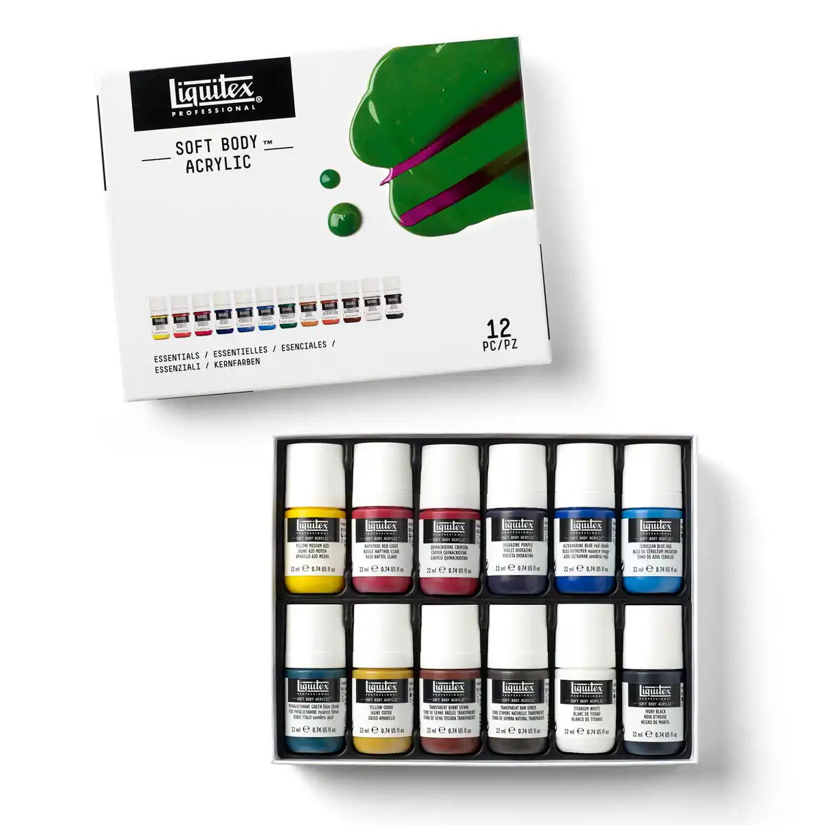 Liquitex Professional Soft Body Acrylic Essentials Set 12 x 22ml