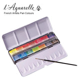 Sennelier French Artists' 12 Half Pans Metal Box + 12 Empty Compartments