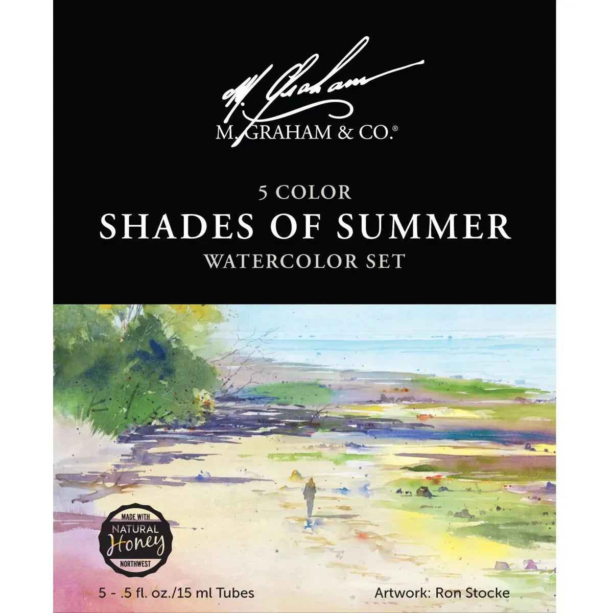 M Graham 5 Colour Shade of Summer Watercolour 15 ml Set