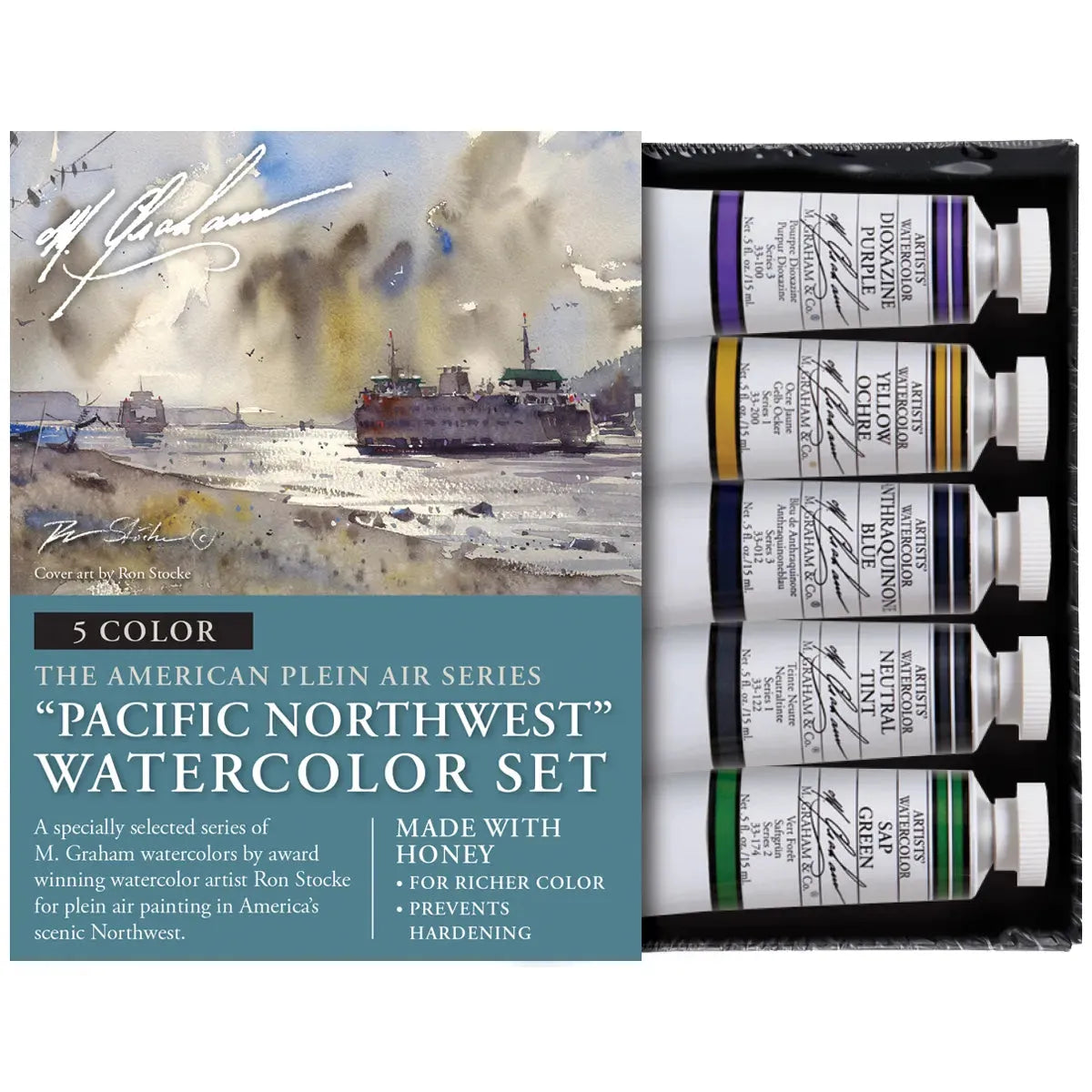 M Graham Pacific Northwest 5 Colour Watercolour 15 ml Set