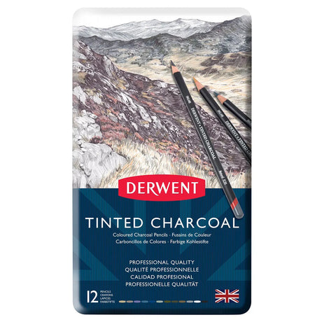 Derwent Tinted Charcoal Pencil Set of 12