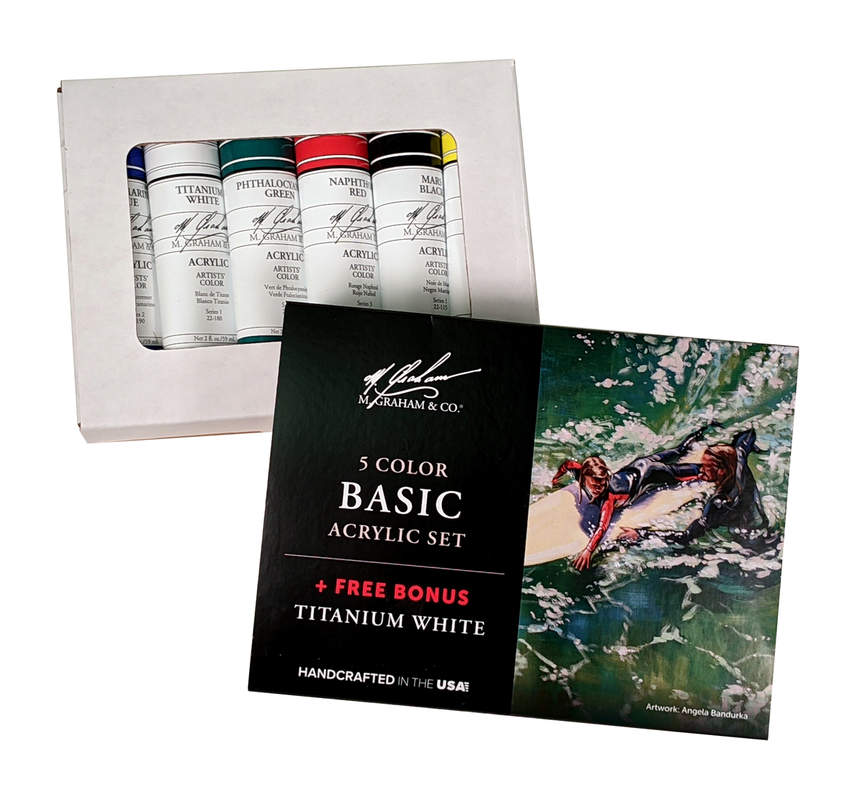 M Graham Acrylic Basic Set  5 Colours