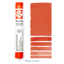 Mayan Orange paint stick with color swatches on a white background