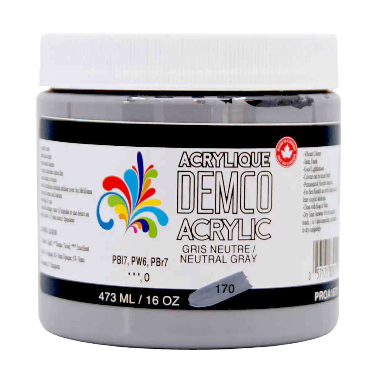 Demco Acrylic Paint 473ml/16oz Jars