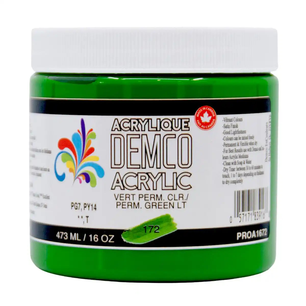 Demco Acrylic Paint 473ml/16oz Jars