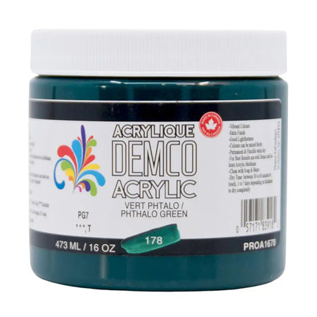 Demco Acrylic Paint 473ml/16oz Jars