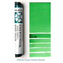 Daniel Smith watercolor stick with a swatch of Phthalo Green color on a white background