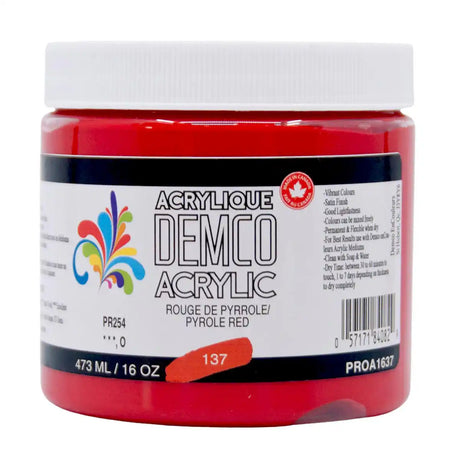 Demco Acrylic Paint 473ml/16oz Jars