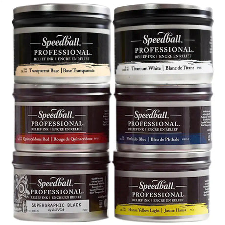 Speedball Professional Relief Ink 6 Colour Set