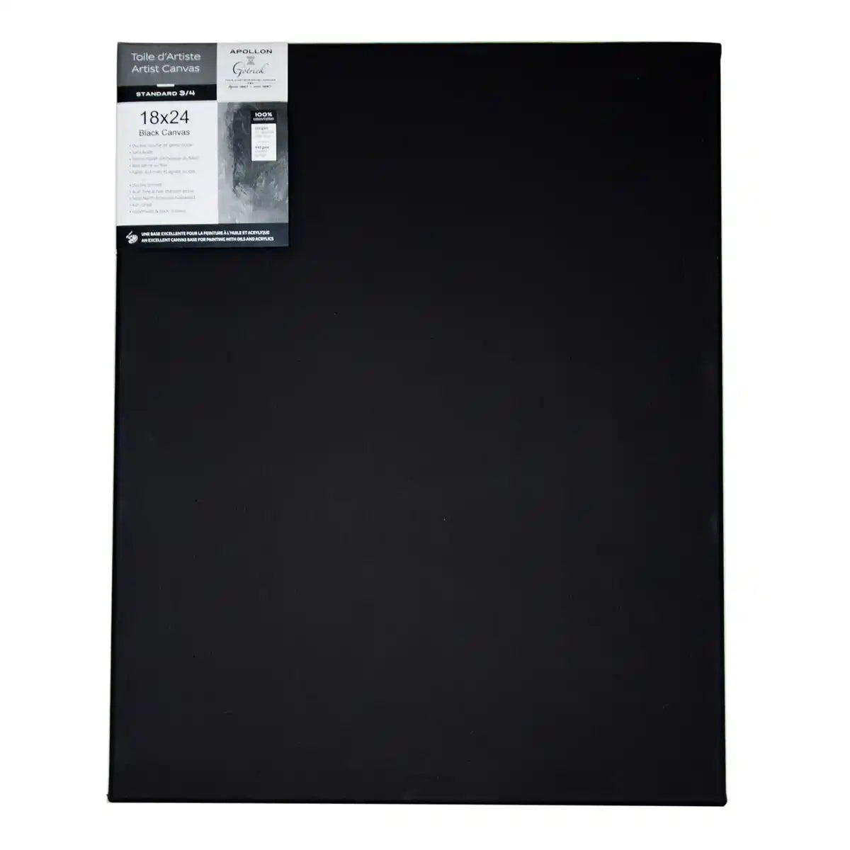 Apollon Gotrick Standard Profile Canvas Black 3/4-inch