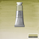 Winsor & Newton watercolor paint tube on a textured green background