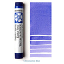 Daniel Smith watercolor stick with ultramarine blue color swatches on a white background