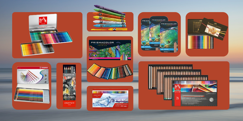 Collection of Coloured Pencils & Sets