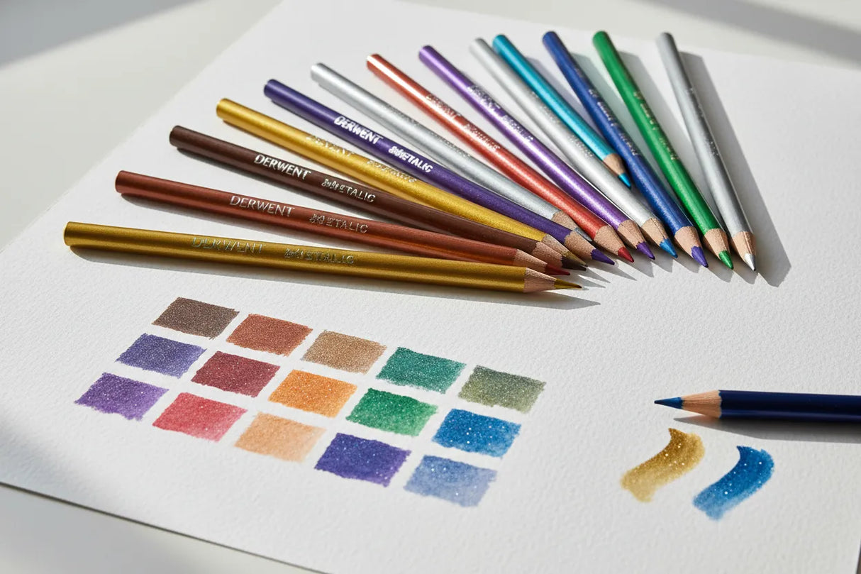 Derwent Metallic 20 Pencils demo