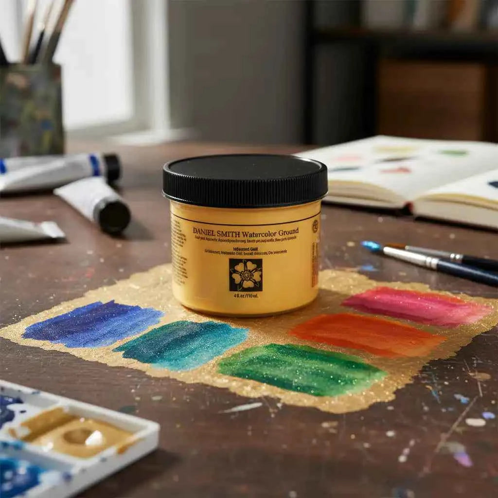 Daniel Smith Watercolour Ground Iridescent Gold 4oz Jar - King's Framing & Art Gallery
