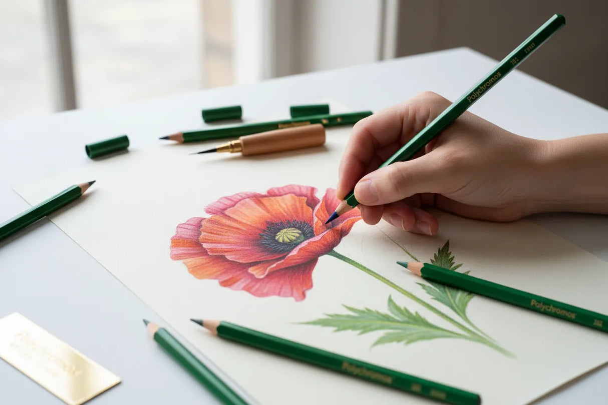 Polychromos Artists' Colour Pencils drawing demo