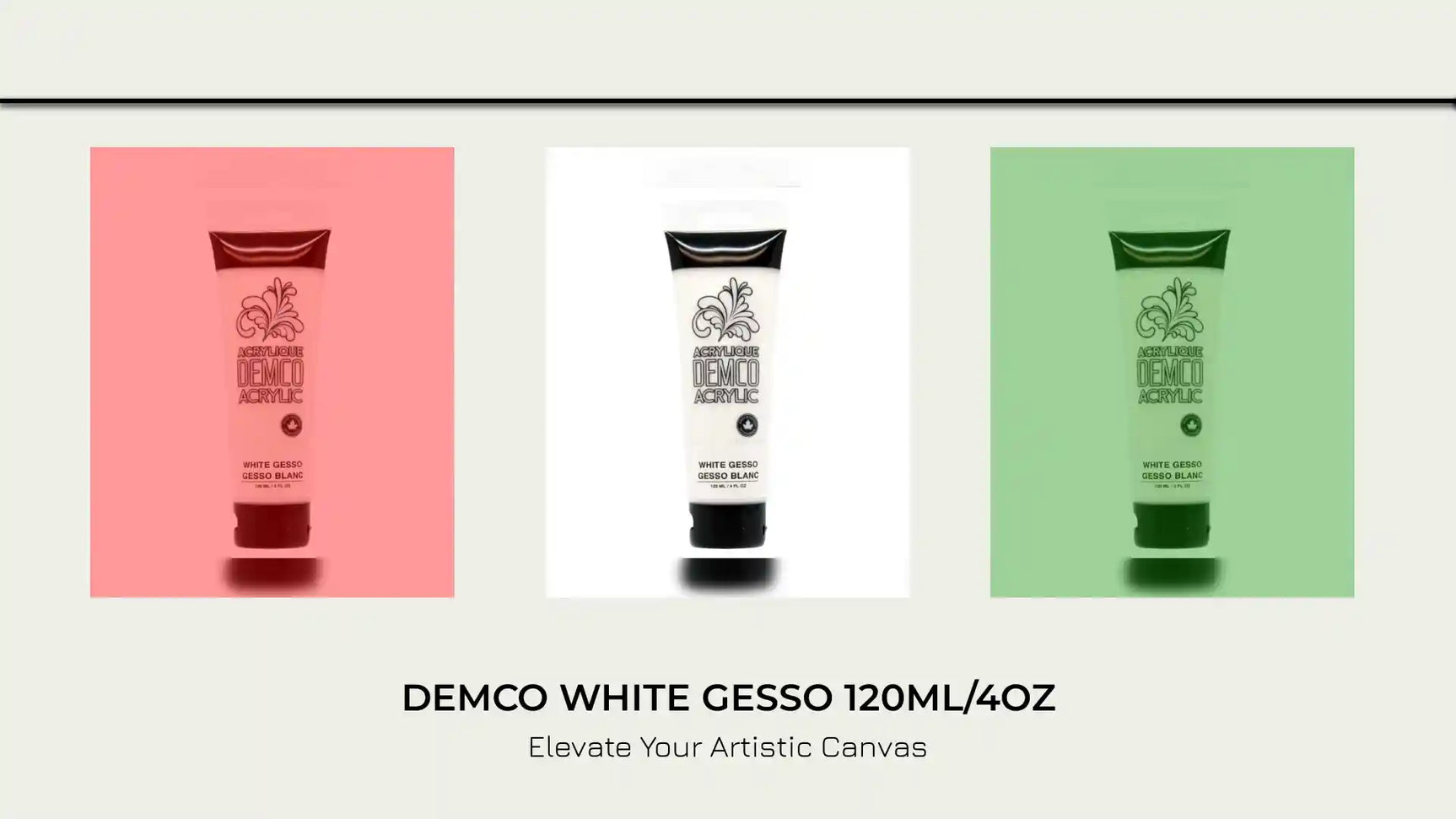 Demco White Gesso 120ml/4oz by@Outfy