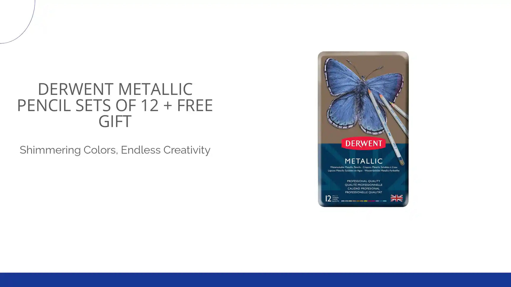Derwent Metallic Pencil Sets of 12 + Free Gift by@Outfy
